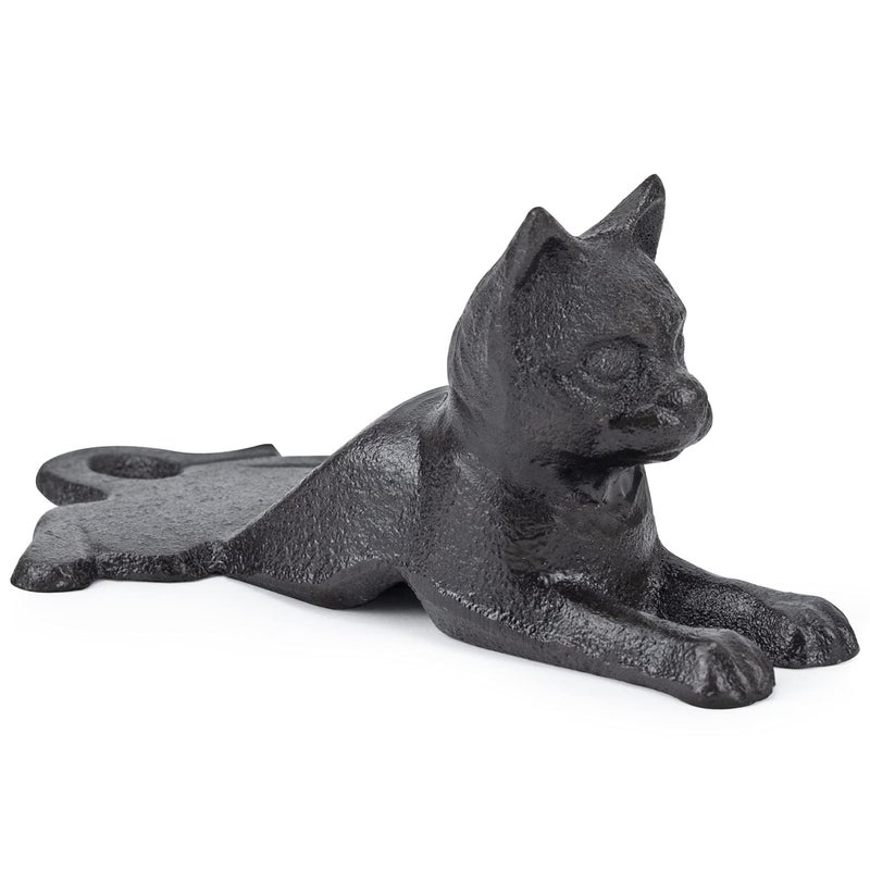 Earl Diamond Heavy Duty Cast Iron Cute Cat Door Stops | Decorative Cute Animal Statue Metal Door Stopper Wedge, with Non-Slip Mat for Home Office Commercial - Image 1